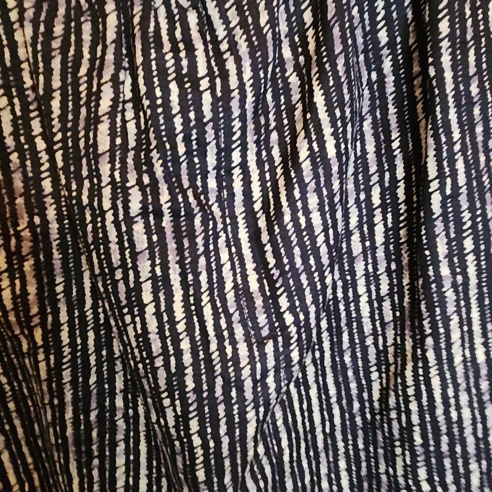 Loft Navy Blue Striped Pattern Skirt - Picture 7 of 9